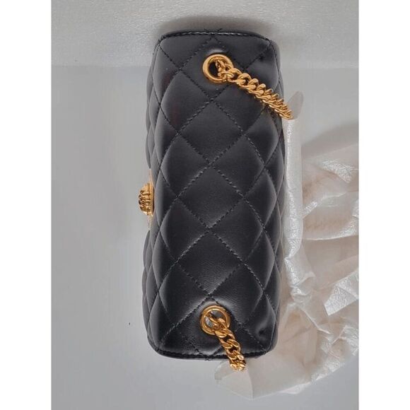 VERSACE Black Quilted Calfskin Leather Medusa Crossbody Bag $2200 NEW WITH TAGS - Picture 5 of 16
